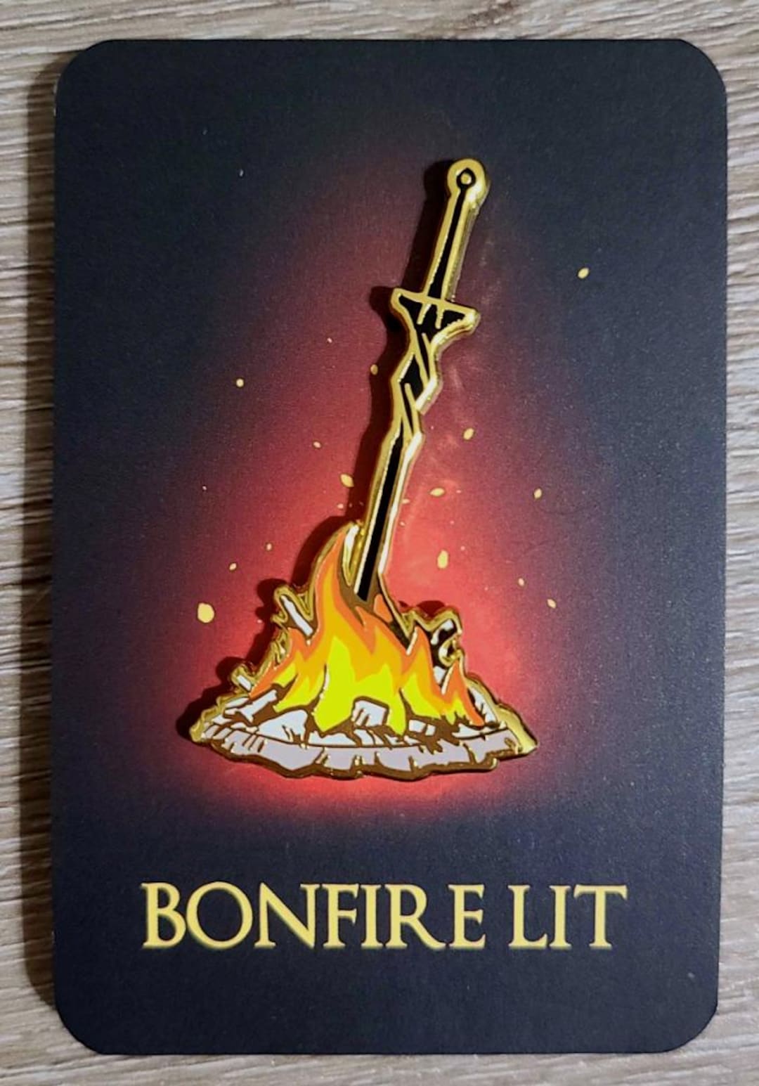 Bonfire Lit Hard Enamel Pin Dark Souls - Etsy