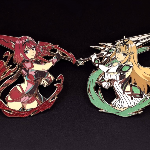 Pyra Mythra Enamel Pins Xenoblade