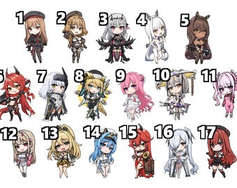 Dijes acrílicos Nikke, clip de personaje de doble cara