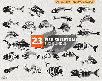 Fisch Skelett Etsy