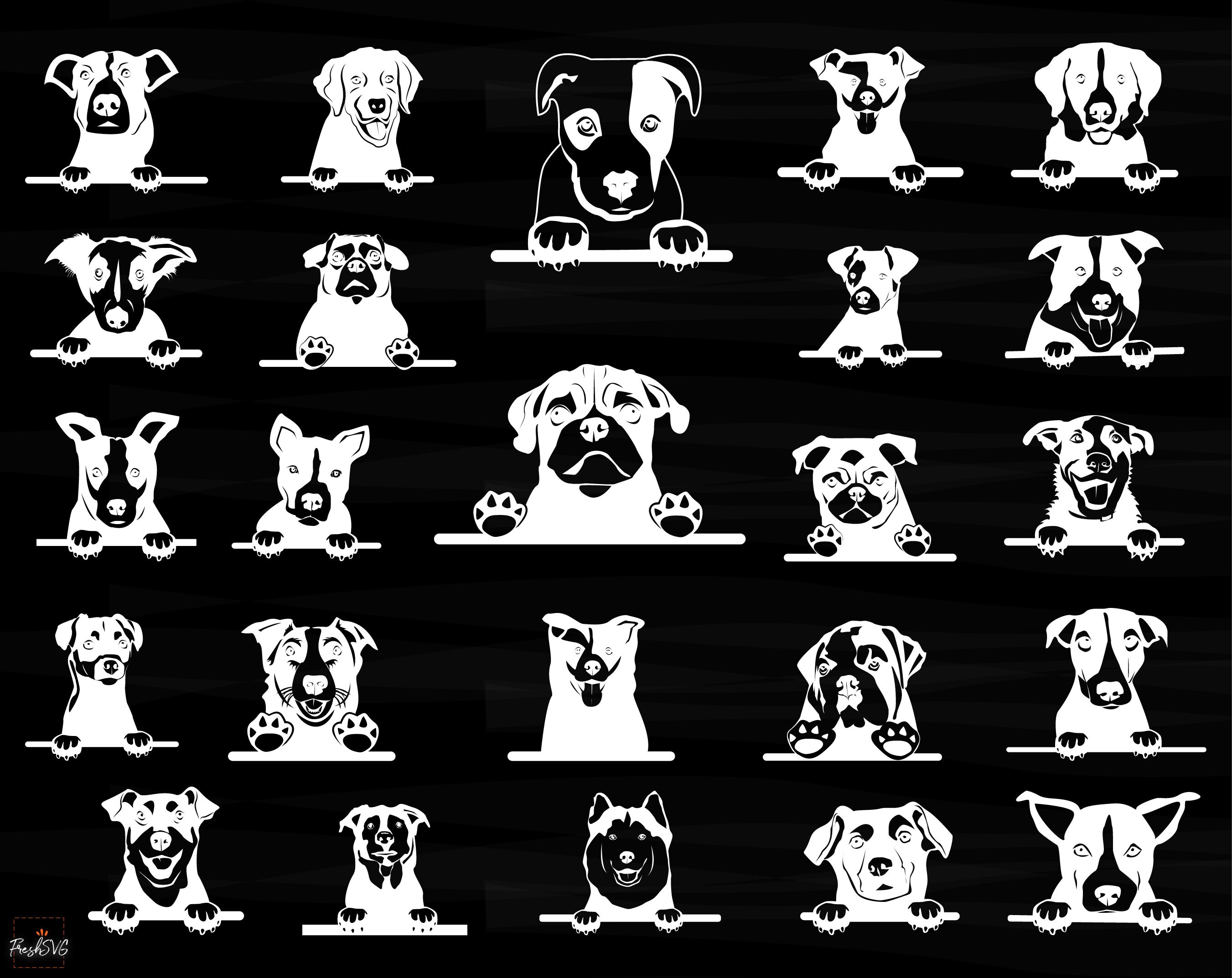 Dog Car Decals SVG Dog Car Bundle SVG Dog Decals Silhouette Etsy Australia