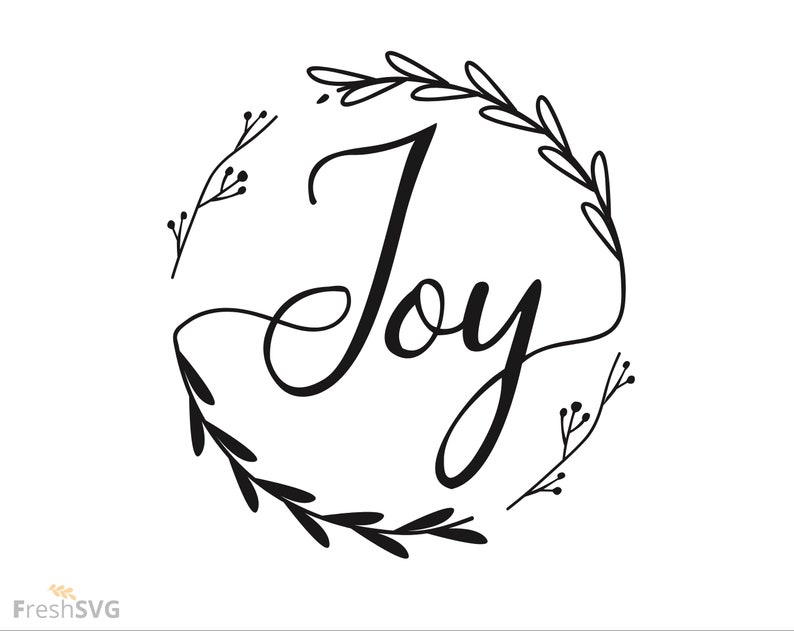 Download Joy Christmas Joy wreath svg joy DXF cut file svg cut ...