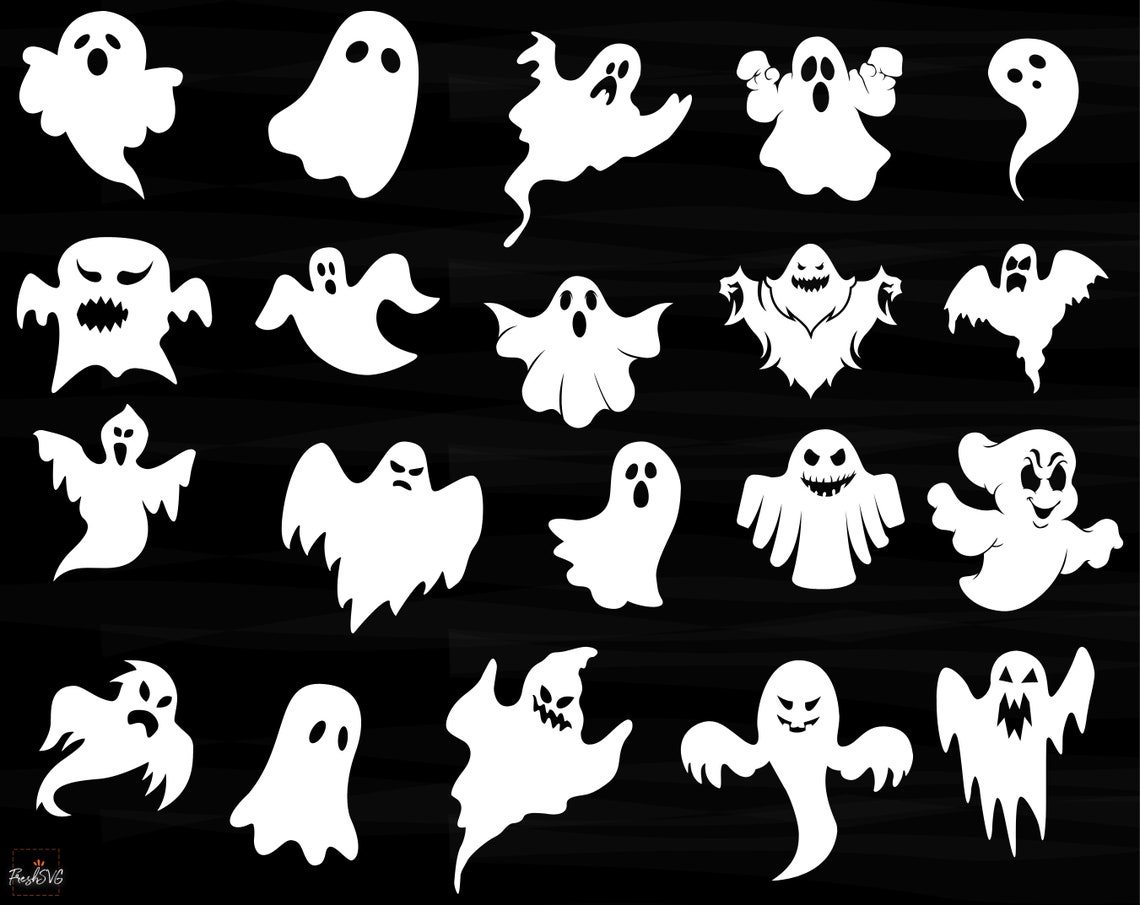 Halloween Ghost SVG Ghost Face Svg Halloween Ghost Bundle - Etsy