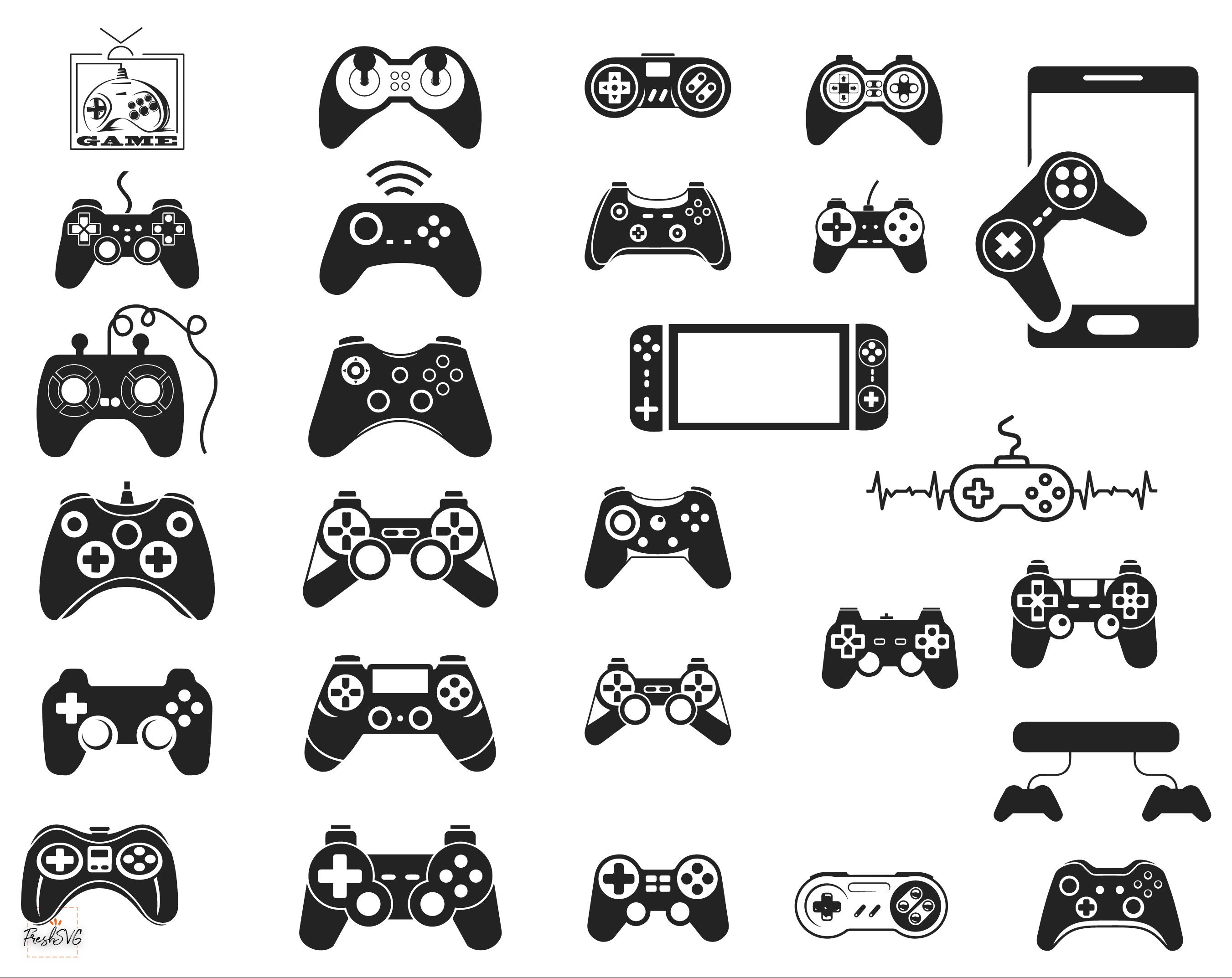 Game Controller SVG Game Controller Bundle SVG Game | Etsy