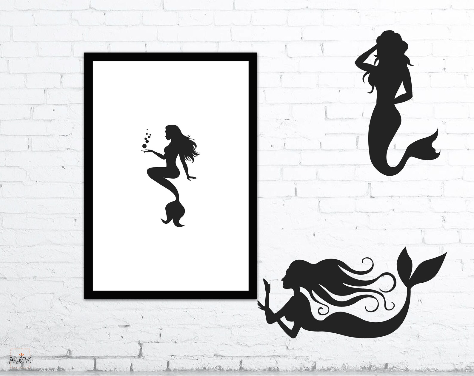 Mermaid SVG Mermaid Bundle SVG Mermaid Silhouette Mermaid - Etsy