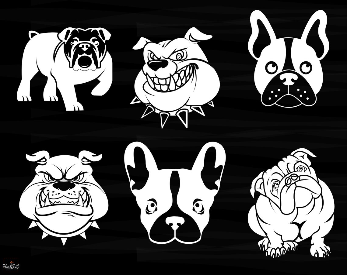 Bulldog SVG Bulldog Bundle SVG Bulldog Silhouette Bulldog - Etsy