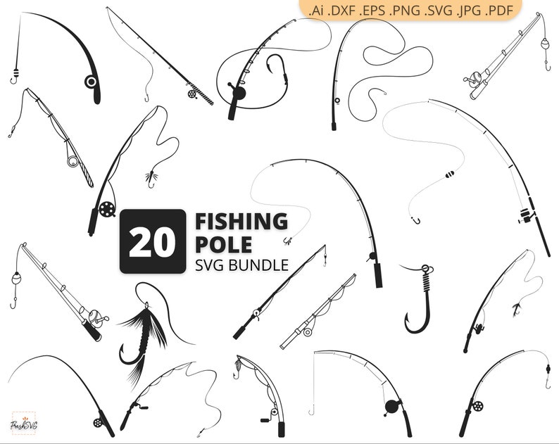 Download Fishing Pole SVG Fishing Pole Bundle SVG Fishing Pole | Etsy