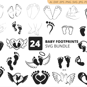 Baby feet SVG, Baby feet Bundle SVG, Baby feet Silhouette, Baby feet Clipart, Digital File, Cricut Svg file, Instant download