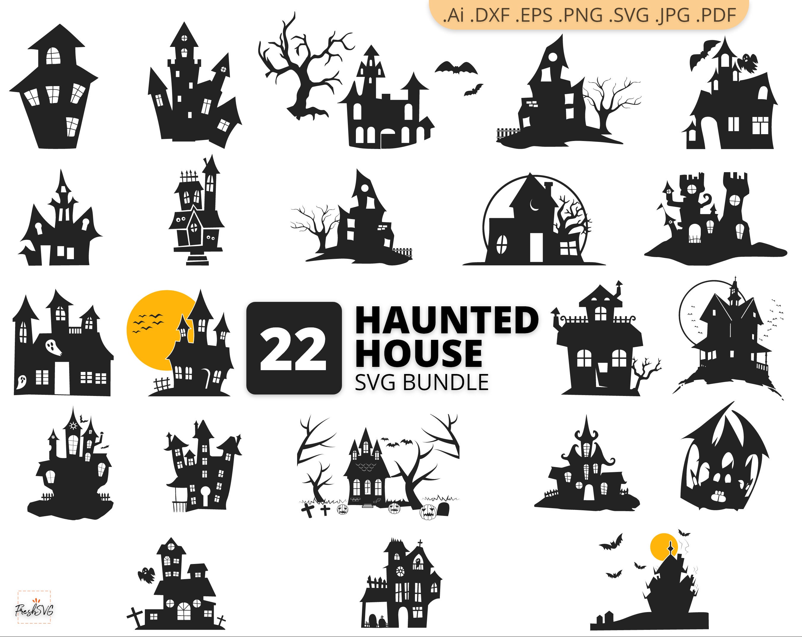 Download Haunted house SVG Haunted house Bundle SVG Halloween ...