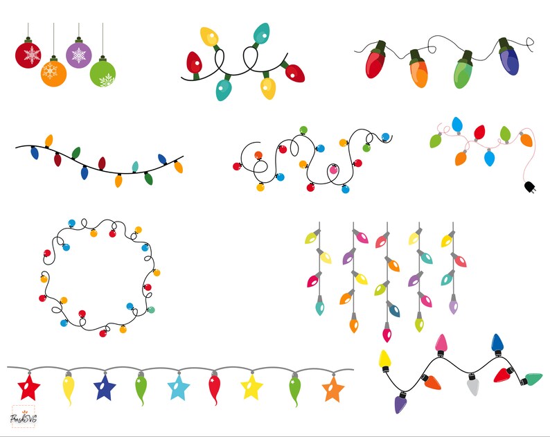 Christmas Light SVG Christmas Light Bundle SVG Christmas - Etsy