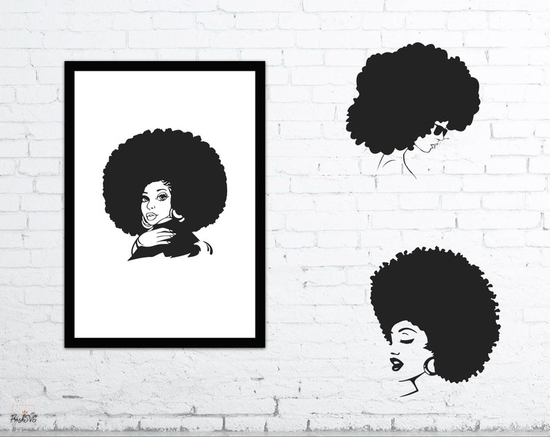 Download Afro Woman SVG Afro Woman Bundle SVG Afro Woman Silhouette ...