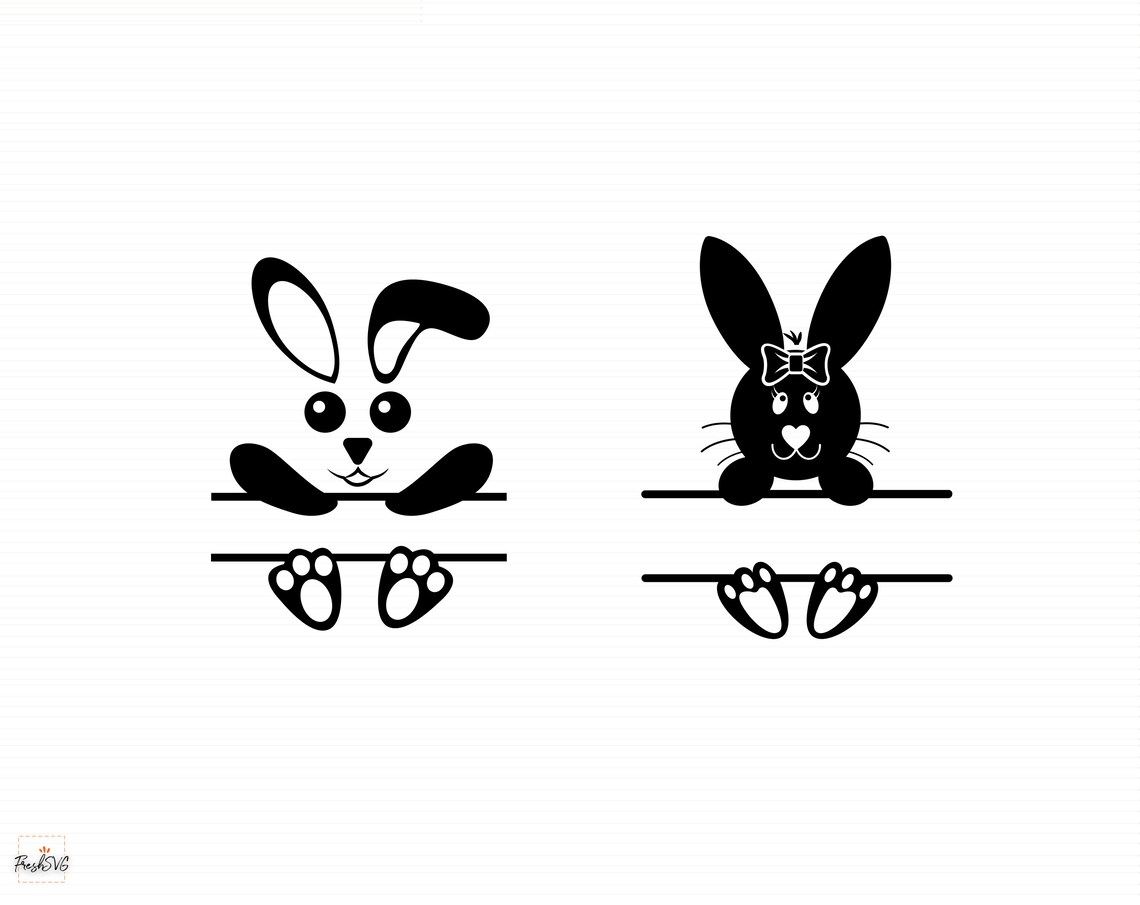 Bunny Name Frame SVG Bunny Name Frame Bundle SVG Bunny Name Etsy