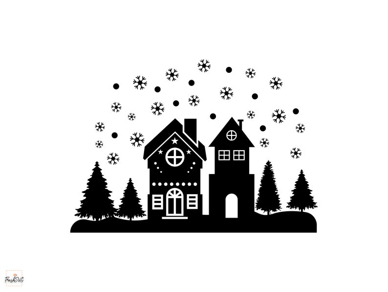 Winter Scene SVG Christmas Scene Svg Winter Scene Bundle - Etsy