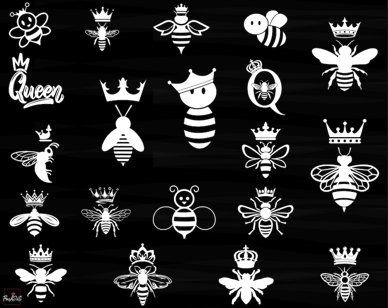 Download Queen Bee SVG Queen Bee Bundle SVG Queen Bee Silhouette | Etsy