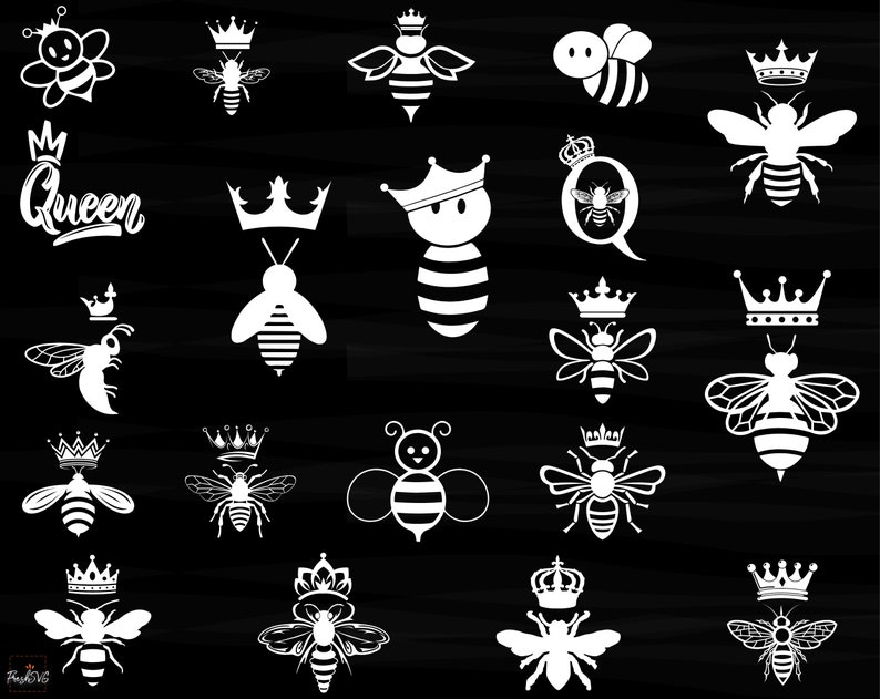 Download Queen Bee SVG Queen Bee Bundle SVG Queen Bee Silhouette | Etsy