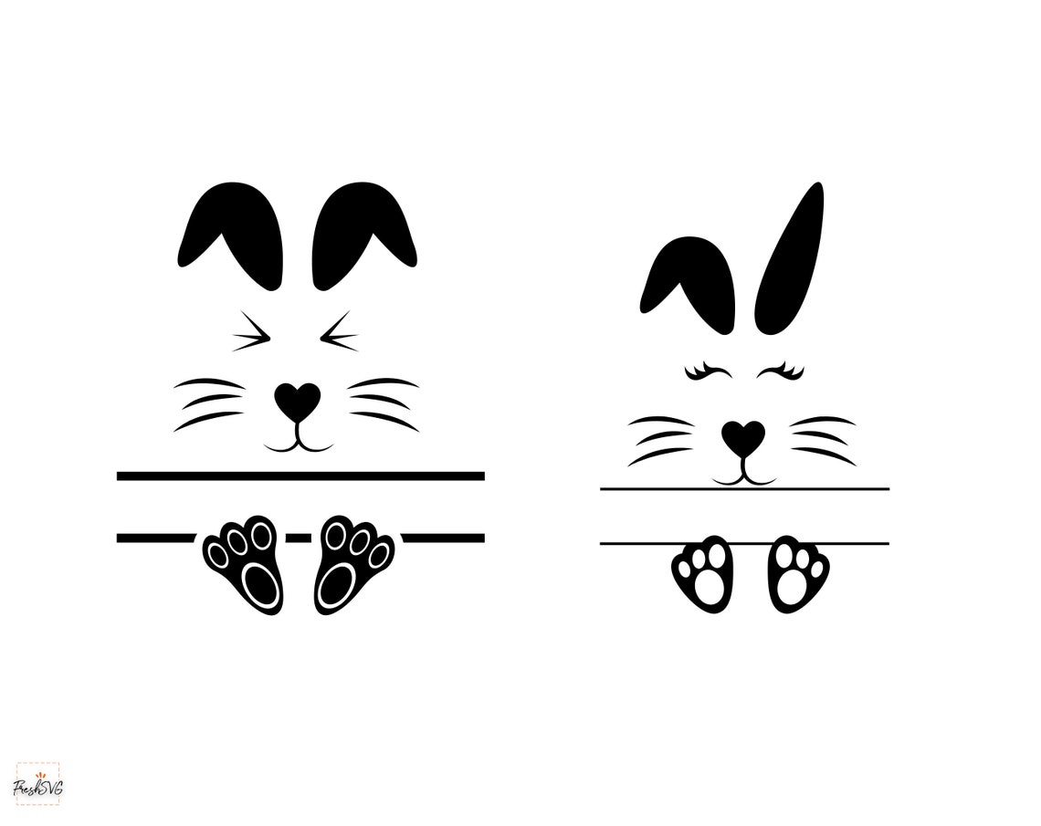 Bunny Name Frame SVG Bunny Name Frame Bundle SVG Bunny Name Etsy