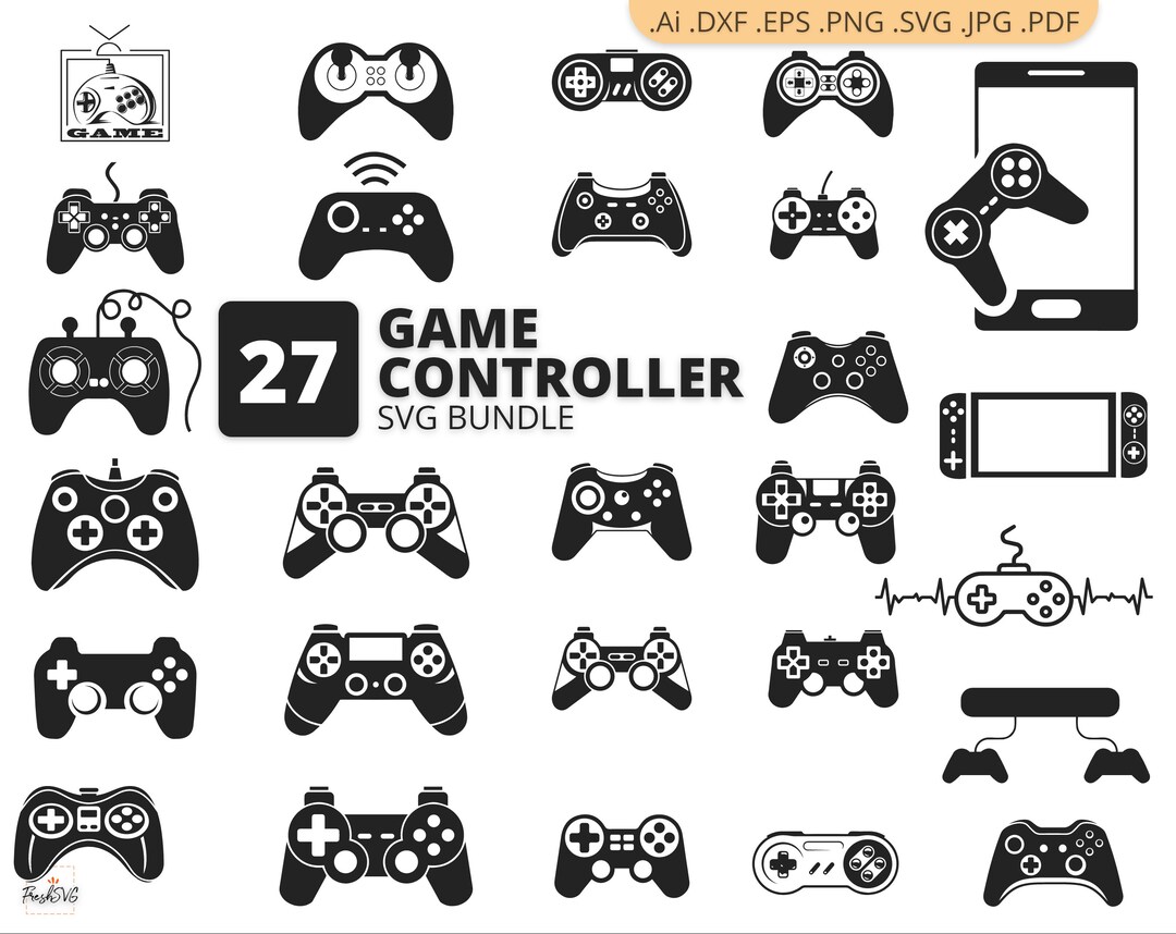 Game Controller SVG, Game Controller Bundle SVG, Game Controller ...