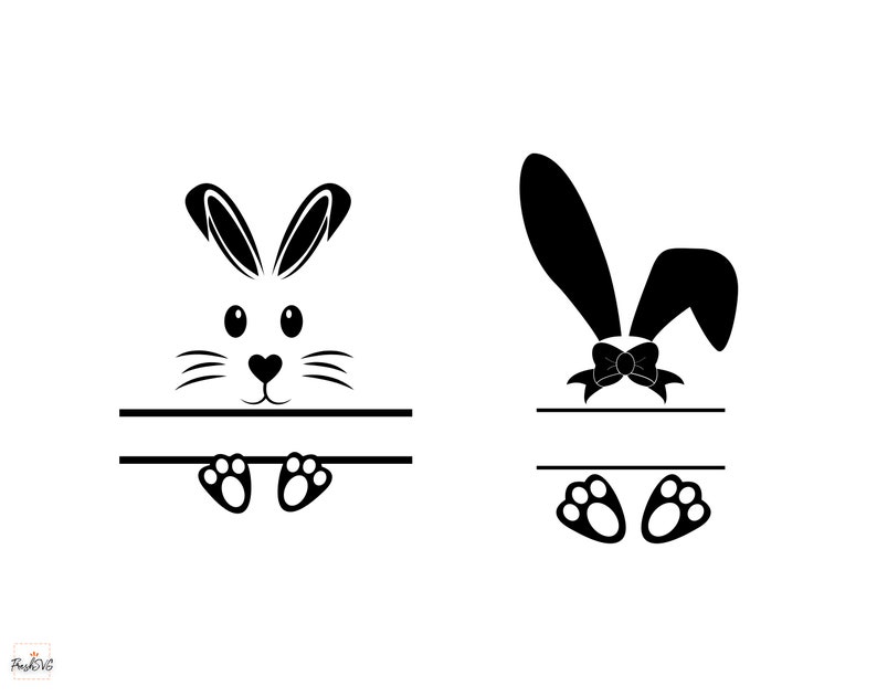 Bunny Name Frame SVG Bunny Name Frame Bundle SVG Bunny Name Etsy