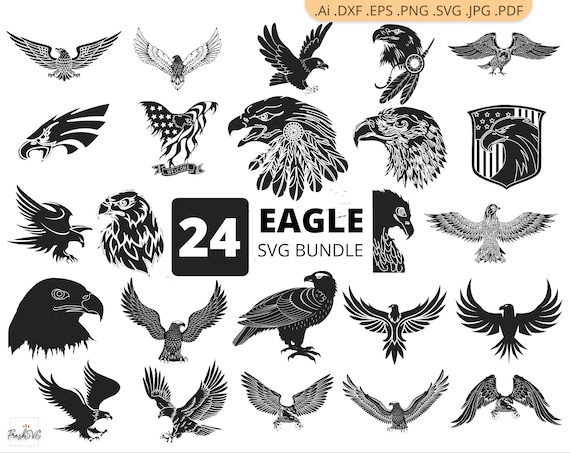Download Eagle Svg Eagle Bundle Svg Eagle Silhouette Eagle Clipart Etsy