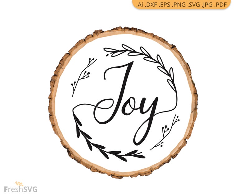 Download Joy Christmas Joy wreath svg joy DXF cut file svg cut ...