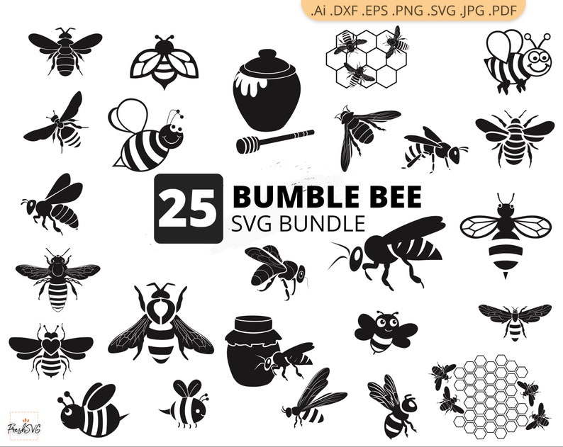 Download Bumble Bee SVG Bumble Bee Bundle SVG Bumble Bee Silhouette ...