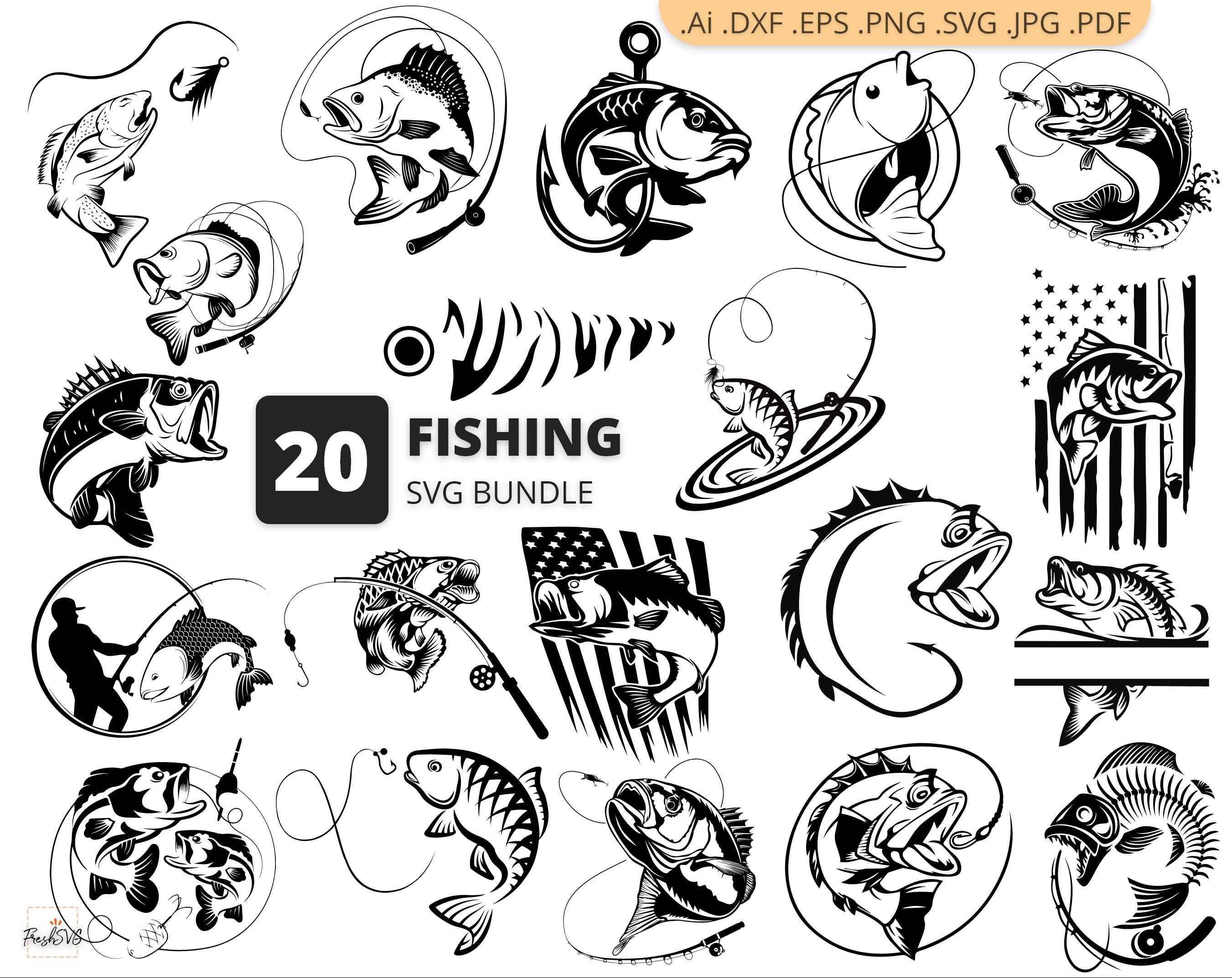 Download Fishing SVG Fishing Bundle SVG Fishing Silhouette Fishing ...