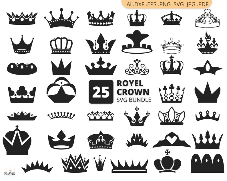 Free Free 279 Silhouette Simple Crown Svg SVG PNG EPS DXF File