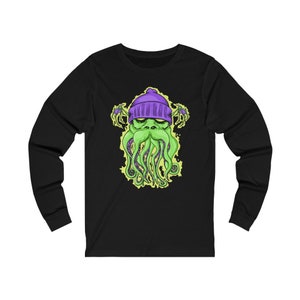 Cthulhu Graffiti Long Sleeve Super Soft and Awesome T-Shirt