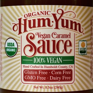 Salsa de caramelo vegana orgánica