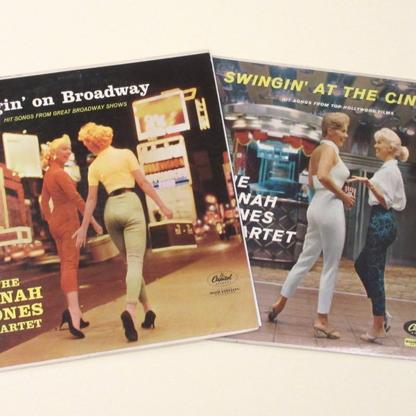 Jonah Jones Swingin vinyl jazz On Broadway, At the Cinema, 1950s girl covers capri pants wall decor neon, songs from movies and musicals