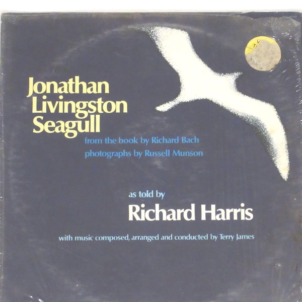 Jonathan Livingston Seagull vinyl 1973 Richard Harris reading Richard Bach bestseller book on LP record with Terry James music