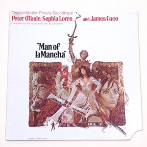 Man of La Mancha vinyl choice movie or Broadway cast, or kids LP with Richard Kiley, or studio album Jim Nabors Marilyn Horne Madeline Kahn