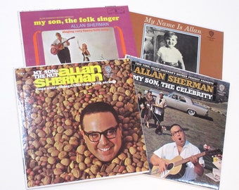 Allan Sherman vinyl Hello Muddah 60s humor, choose 1, 2 or 4 records: My Son the Nut, Celebrity, Folk Singer, My Name, or rare Togetherness