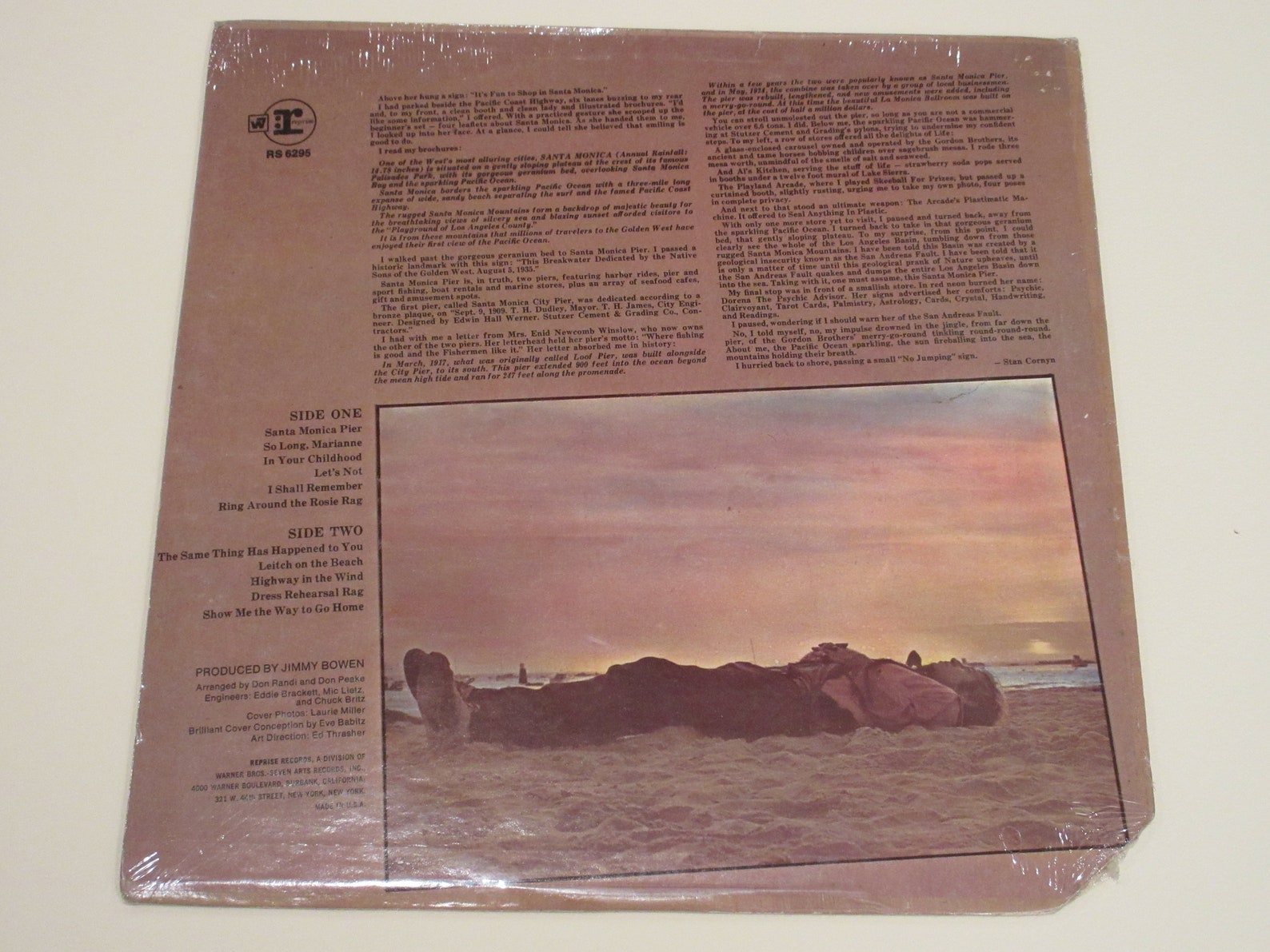 Noel Harrison vinyl Collage Santa Monica Pier 2 records from Etsy