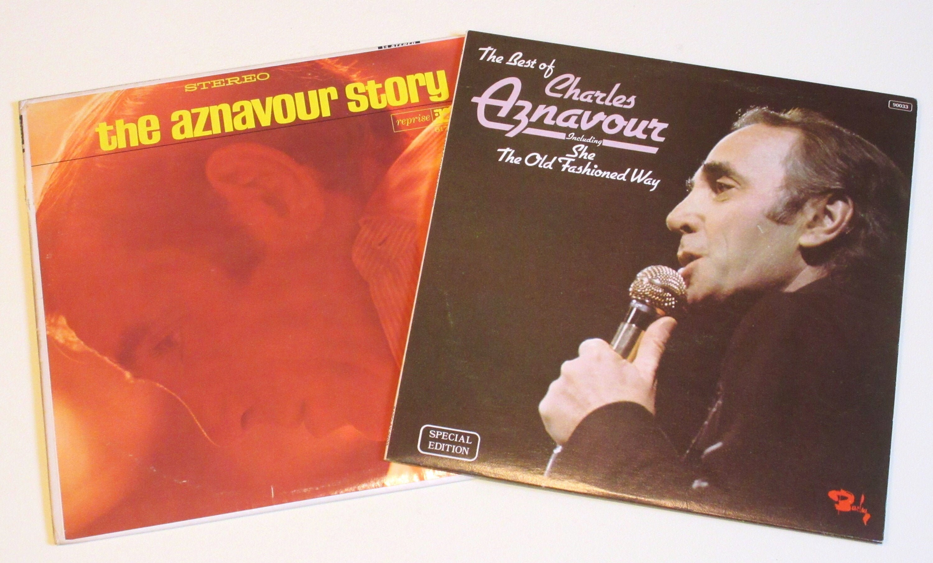 Charles Aznavour vinyl French English 2 LP records 1960s The ...