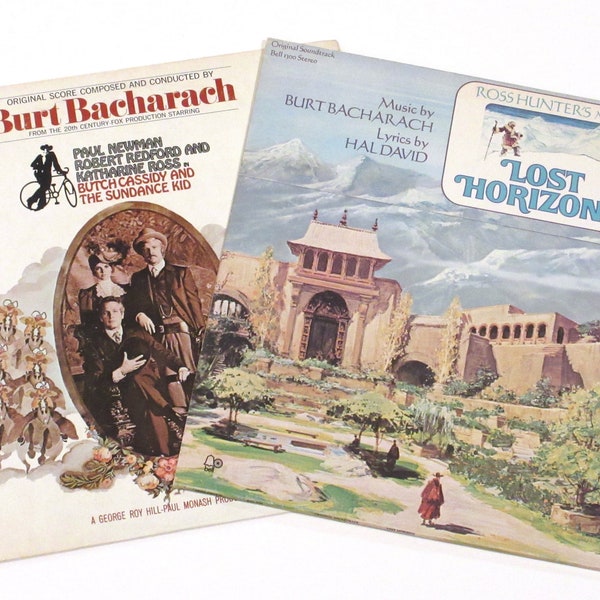 Bacharach soundtrack vinyl choice of Butch Cassidy Sundance Kid or Lost Horizon 1973, BJ Thomas, Shawn Phillips, Burt with Hal David lyrics