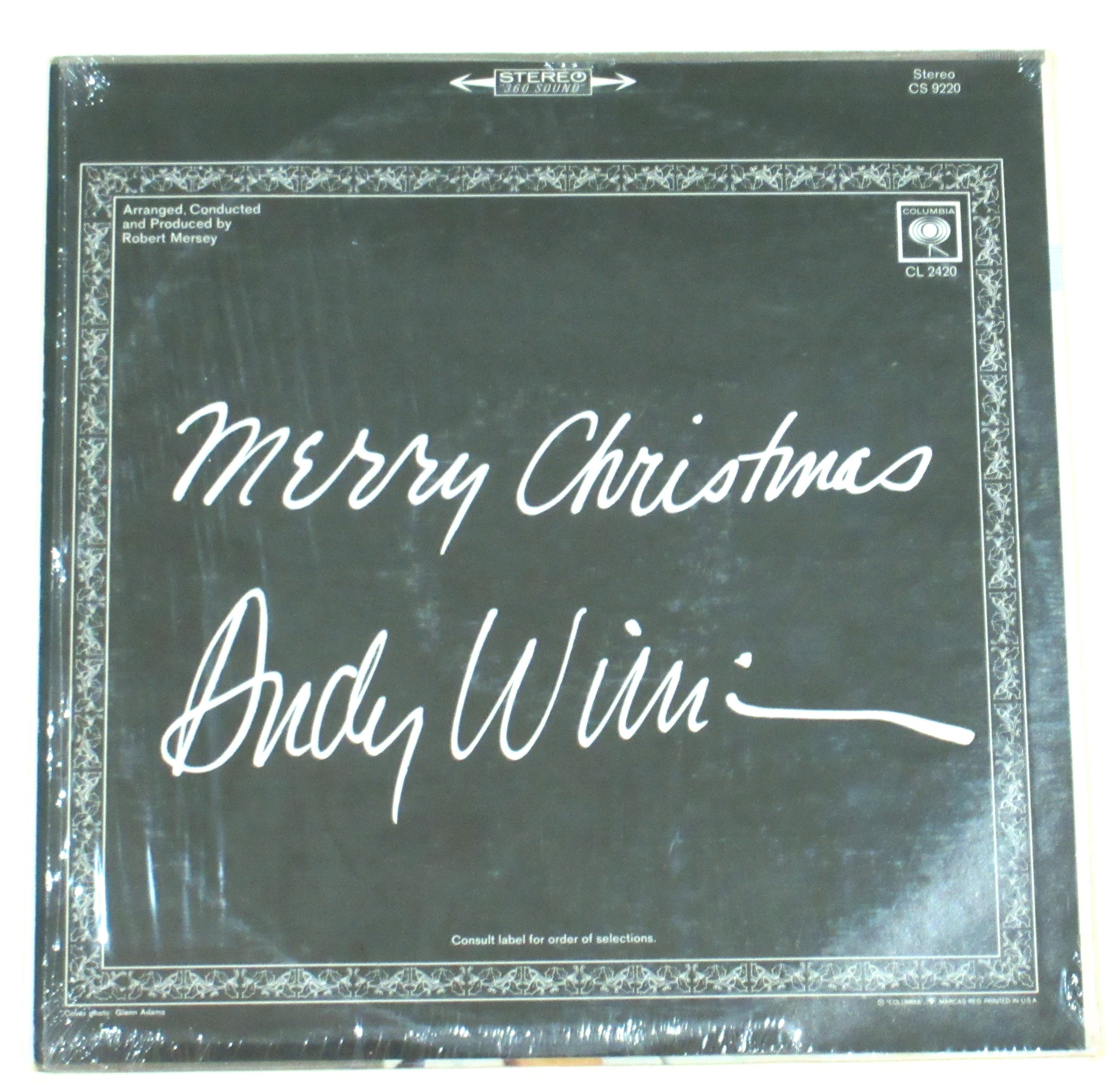 Andy Williams Vinyl Merry Christmas 1960s TV Specials Sleigh
