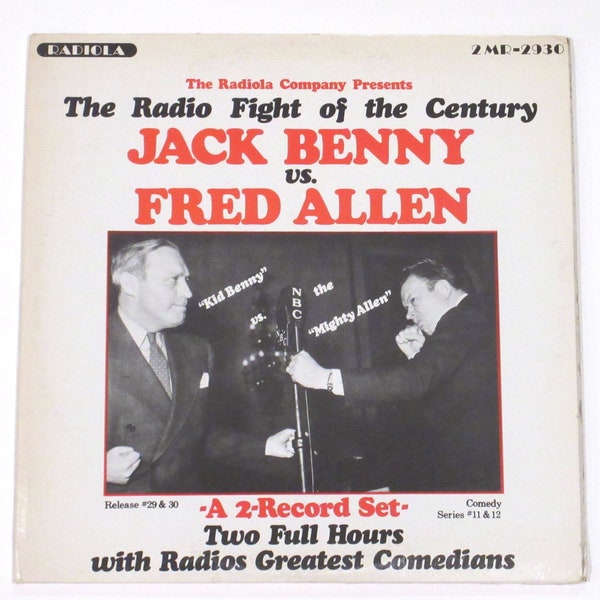 Radio feud vinyl Jack Benny Fred Allen rare Radio Fight of the Century 2 record set 1940s old time radio plus Benny reminiscing photos notes