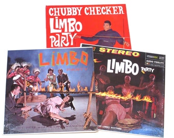 Limbo party vinyl 1960s steel drum music Chubby Checker Limbo Rock dance craze pole stick on fire Caribbean, your choice of 3 record albums