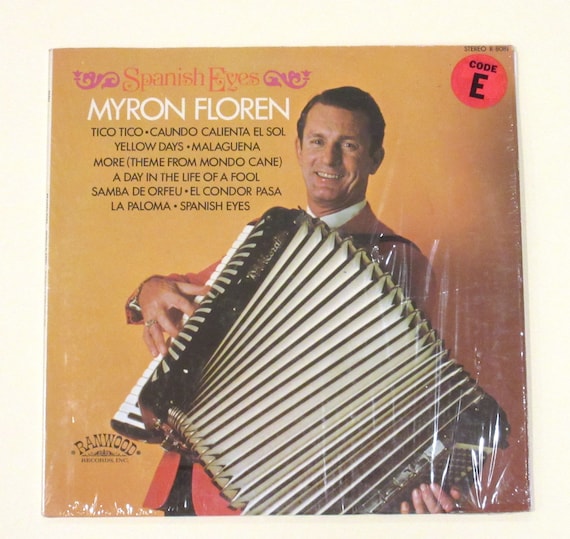 Myron Floren Vinyl Accordion 3 Records Spanish Eyes, Great Polka