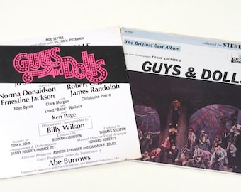 Guys and Dolls vinyl 1950s Broadway original or 1970s Black-cast revival, Robert Alda, Sam Levene, Vivian Blaine, Robert Guillaume