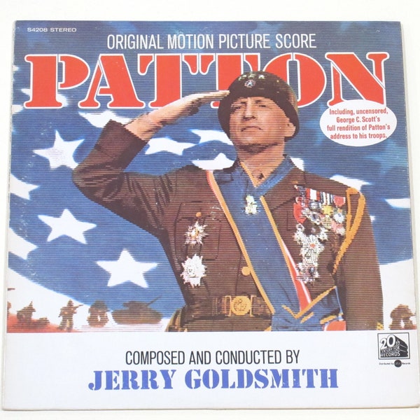 WW2 soundtracks vinyl choice Patton, Longest Day, or Dirty Dozen, 1960s World War II movies, John Wayne, George C Scott, Jerry Goldsmith