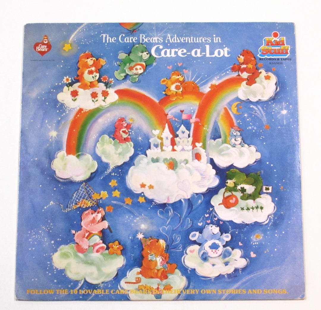 ケアベア Care-a-Lot LP レコード ヴィンテージ Care Bears Vinyl Care-a-lot 1980s Adventures Songs of Feelings by