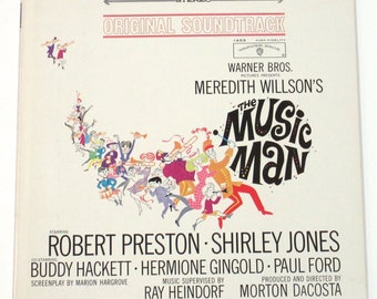 The Music Man vinyl Broadway or movie Robert Preston, Shirley Jones on film soundtrack, Barbara Cook in stage original cover choice
