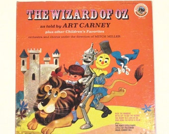 Wizard of Oz vinyl Art Carney or Disneyland version, storytelling and songs from classic MGM movie, plus original tunes