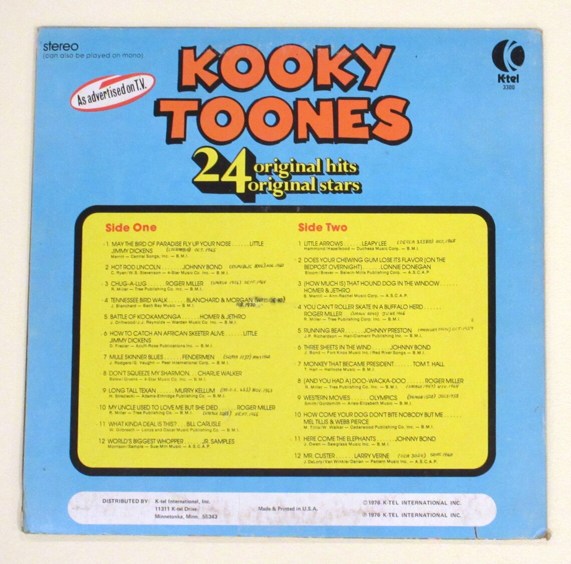 Dumb Ditties Vinyl Nutty Numbers Funny Bone Favorites Kooky Etsy UK