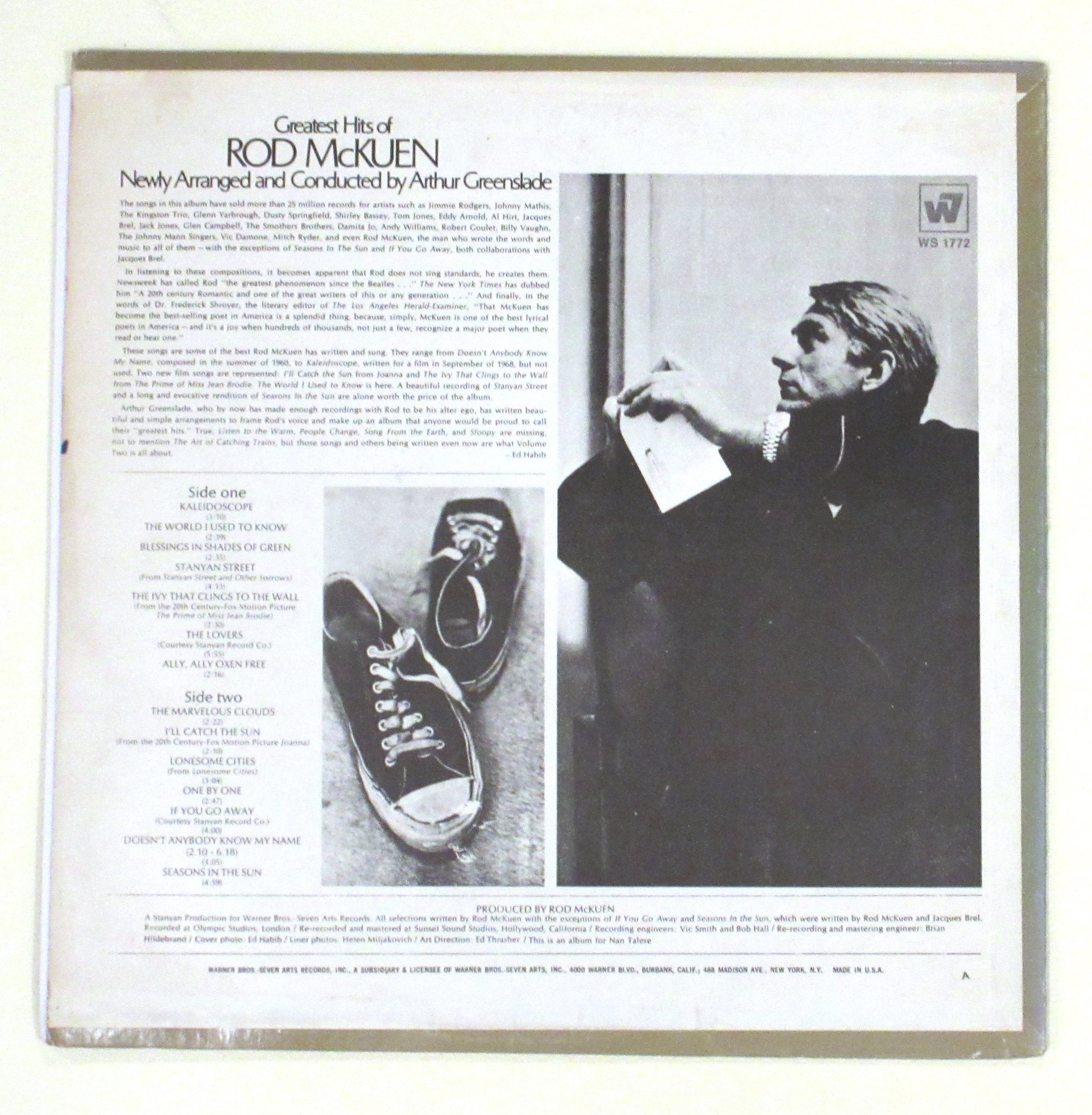 Rod McKuen vinyl 1960s poetry songs choice of Greatest Hits Rod McKuen vinyl 1960s poetry songs choice of Greatest Hits