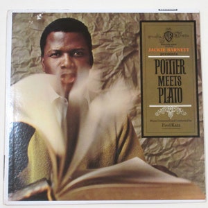 May include: Album cover featuring a man with an open mouth, appearing to be speaking or singing. The album title "Potter Meets Plato" is displayed in gold lettering, with the Warner Bros. logo. The cover is a vintage design.