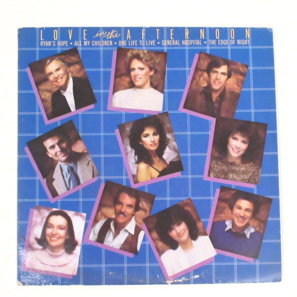 ABC soaps vinyl Love in the Afternoon 1983 General Hospital, Ryan's Hope, Edge of Night, AMC, OLTL stars sing, Susan Lucci, Stuart Damon