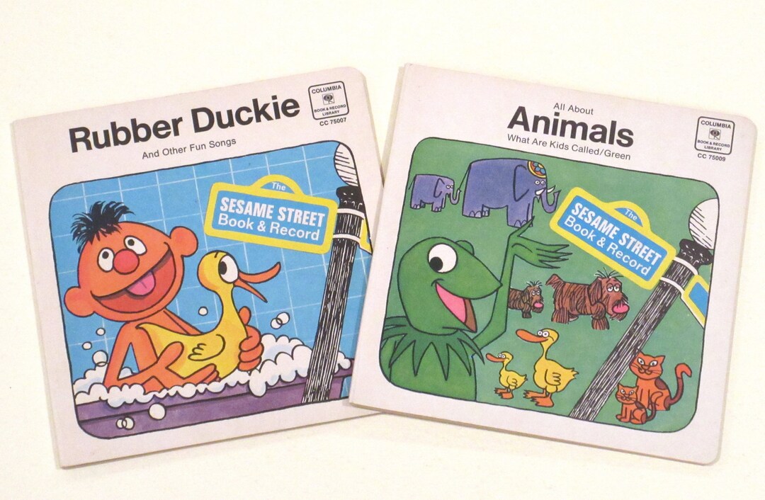 Sesame Street Vinyl Board Books 45 Rpm Single Records Choice of Rubber